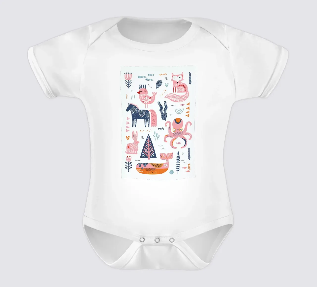 Patchwork Animals body de bebé de Little Flourishes