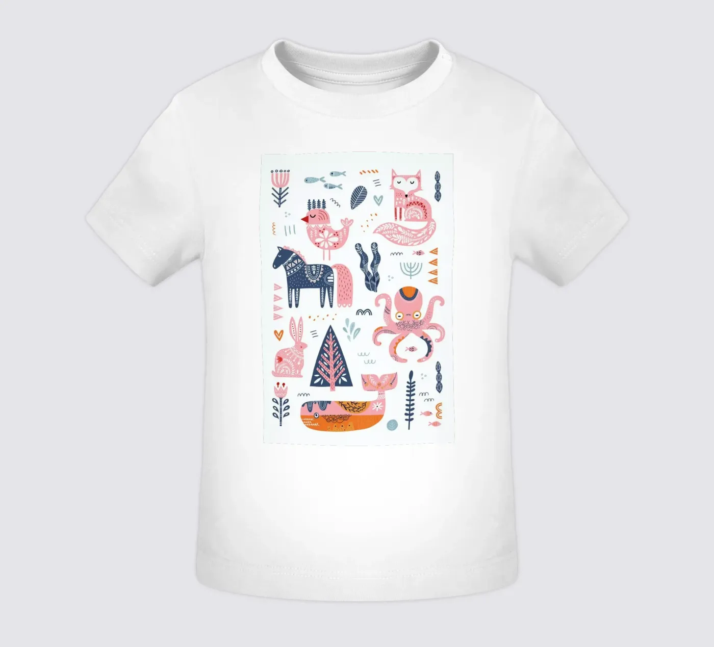 Patchwork Animals maglietta neonato da Little Flourishes