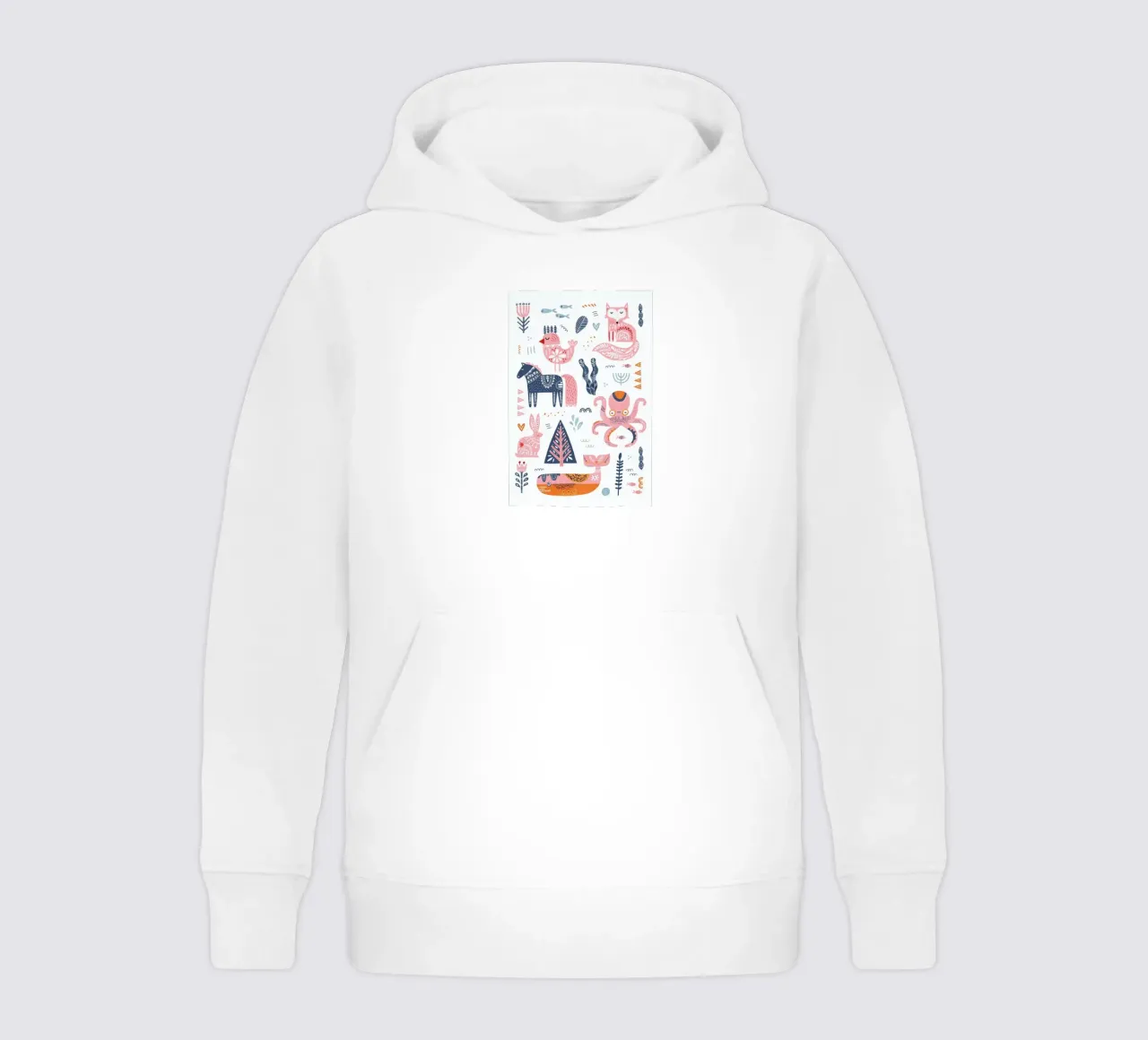 Patchwork Animals sudadera con capucha para niño de Little Flourishes