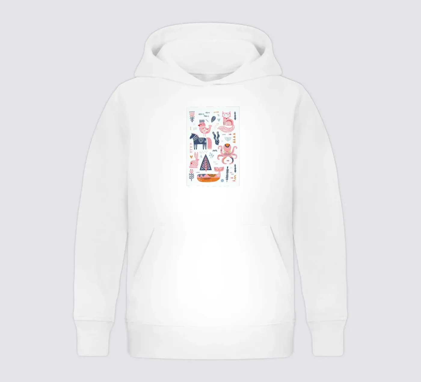 Patchwork Animals kinder hoodie van Little Flourishes