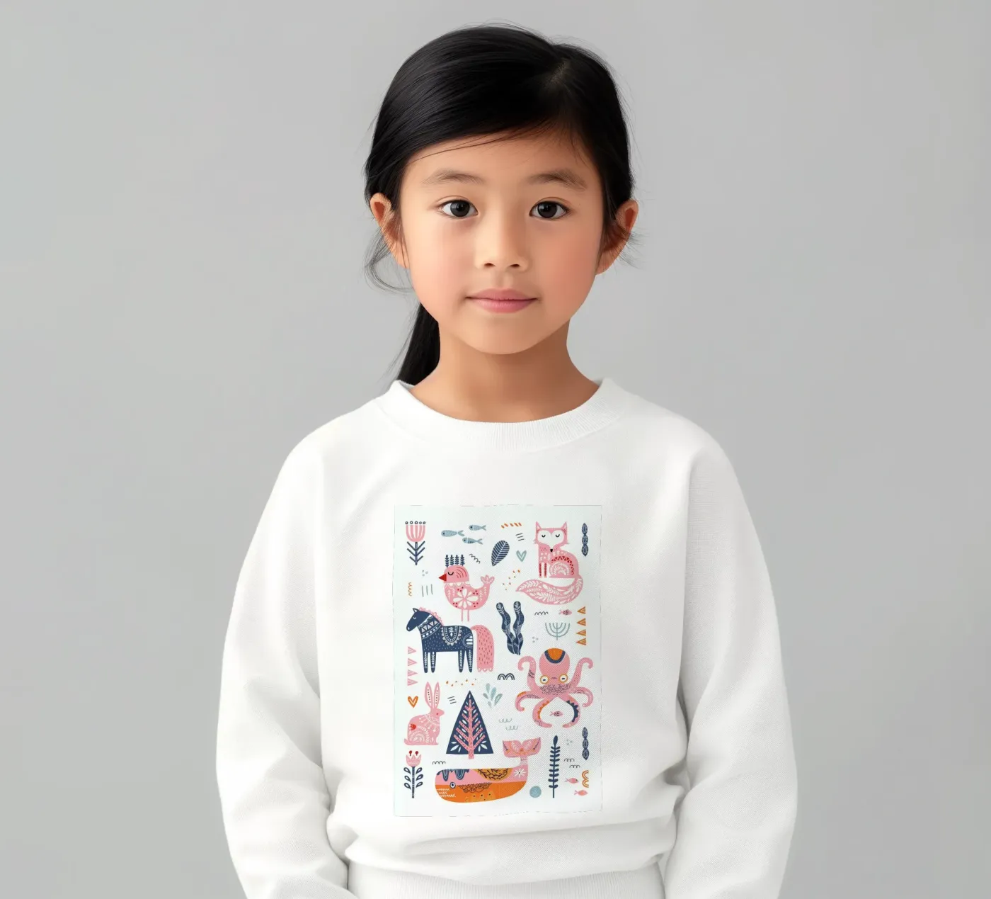 Patchwork Animals kinder sweatshirt van Little Flourishes