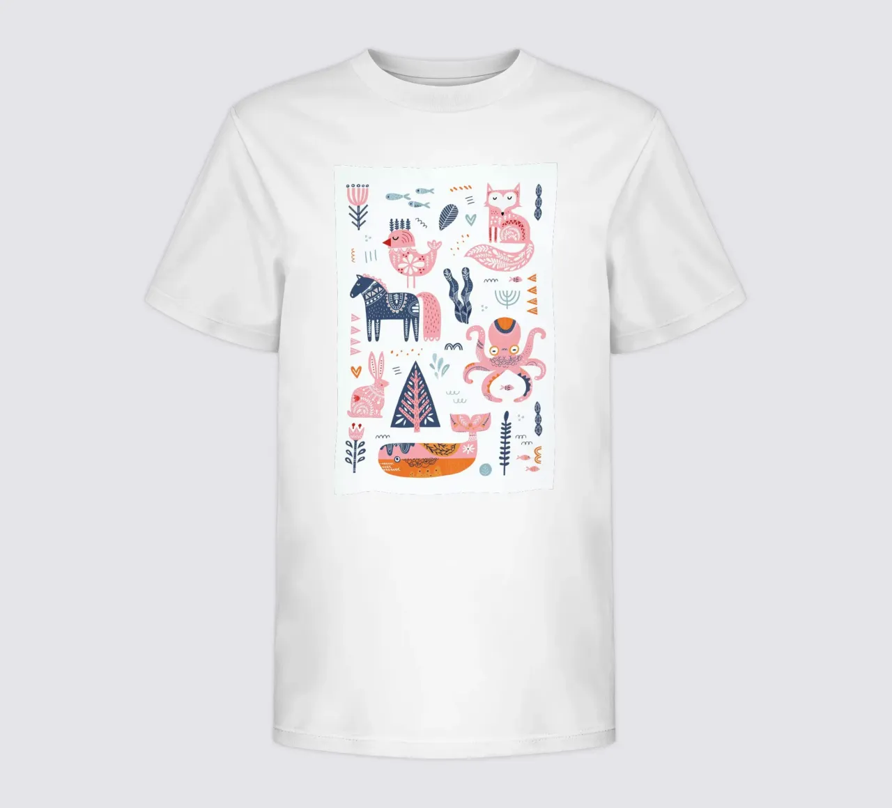 Patchwork Animals Kinder T-Shirt von Little Flourishes