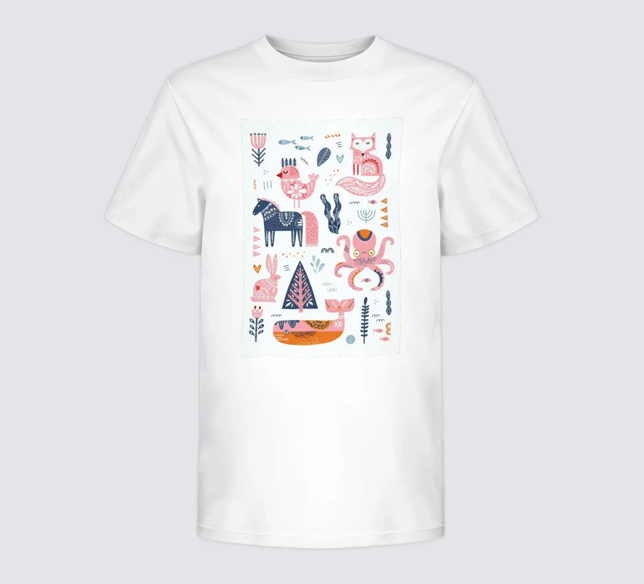 Patchwork Animals t-shirt bambini da Little Flourishes