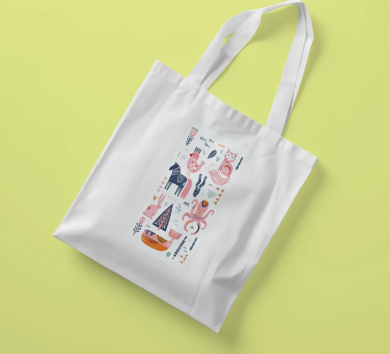 Patchwork Animals tote bag de Little Flourishes