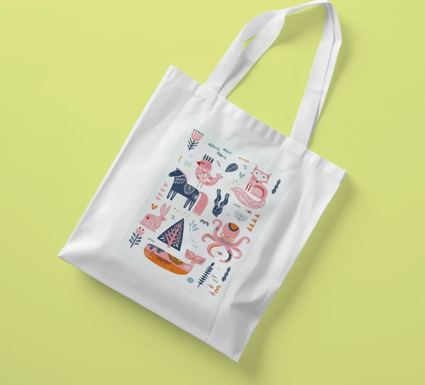 Patchwork Animals borsa in juta da Little Flourishes