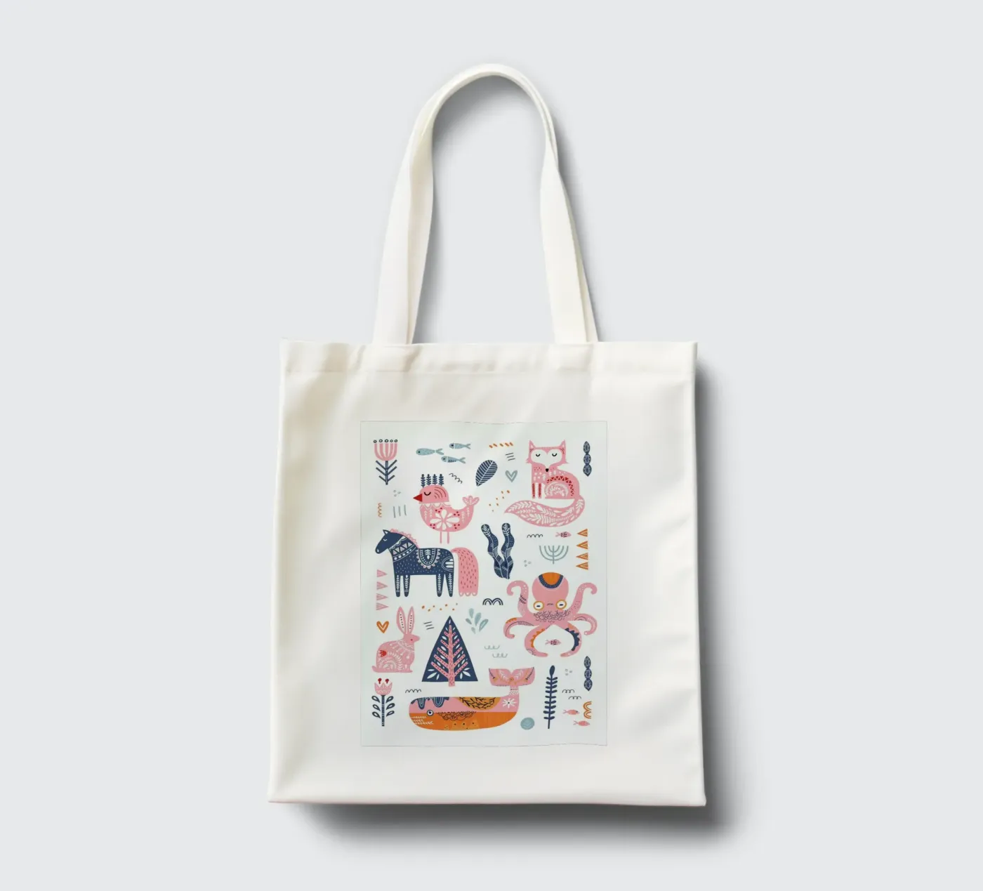 Patchwork Animals borsa in juta da Little Flourishes