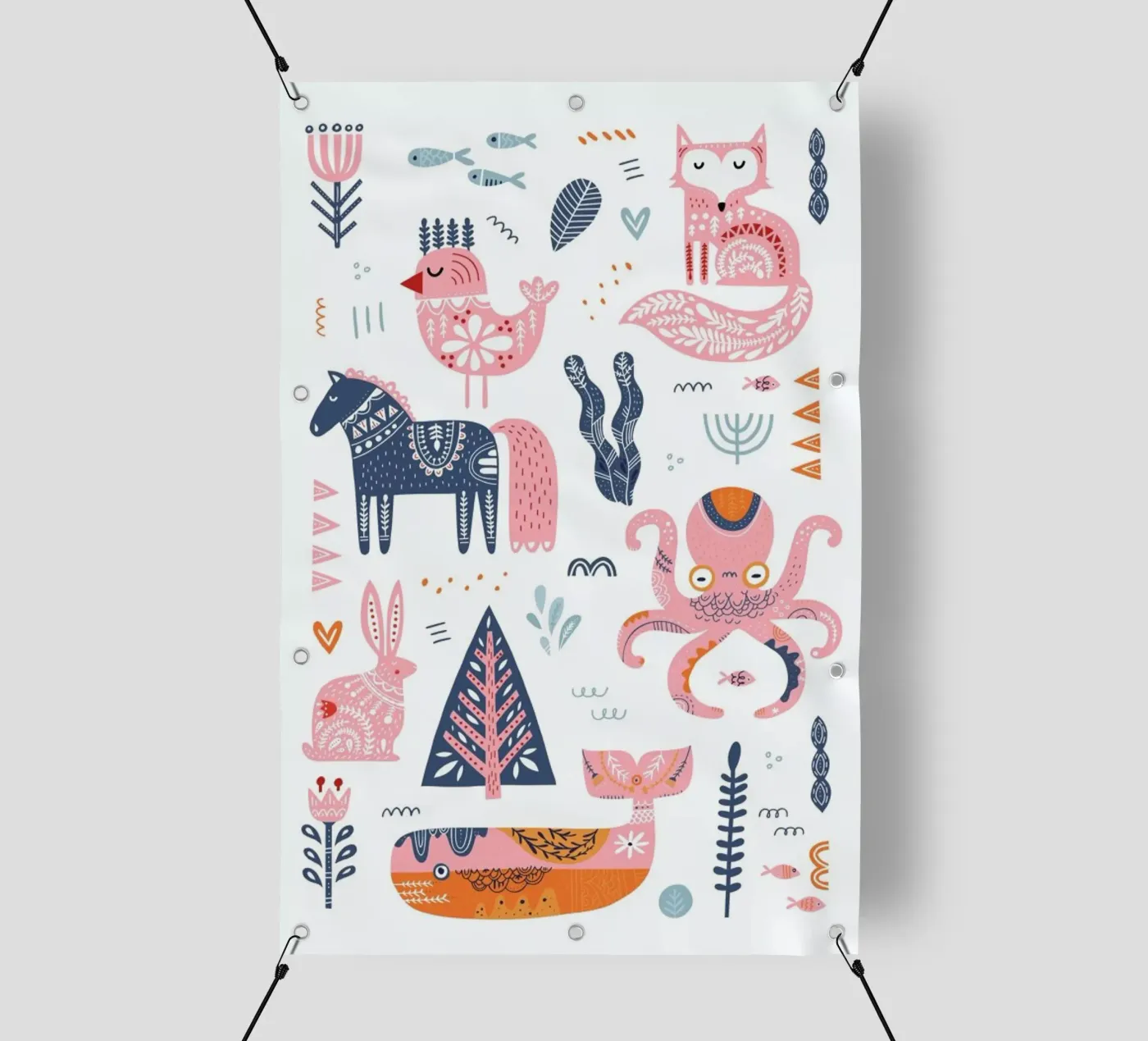 Patchwork Animals telo in pvc da Little Flourishes