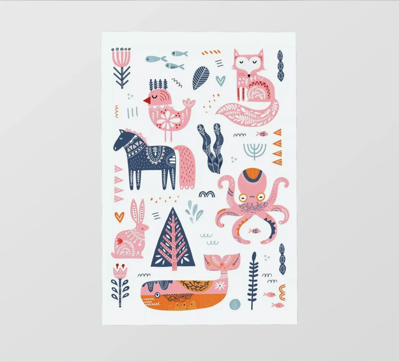 Patchwork Animals telo in pvc da Little Flourishes