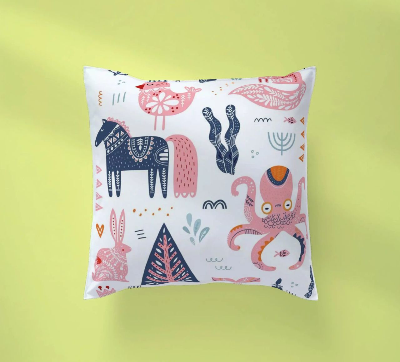 Patchwork Animals decorative cushion by Little Flourishes