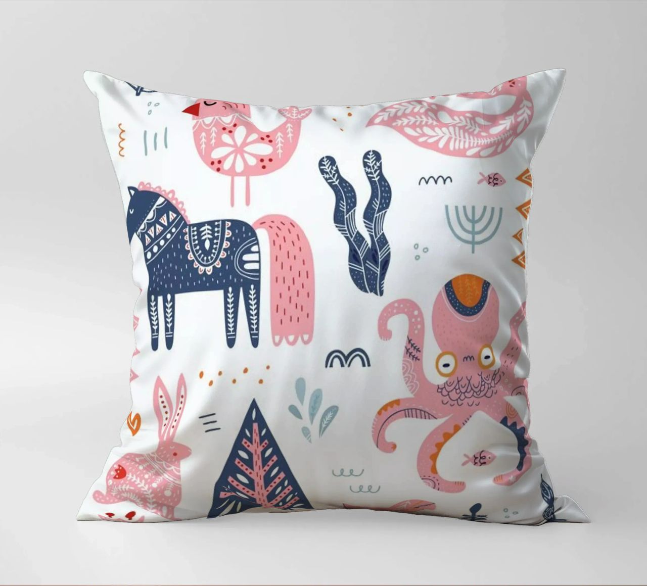 Patchwork Animals decorative cushion by Little Flourishes