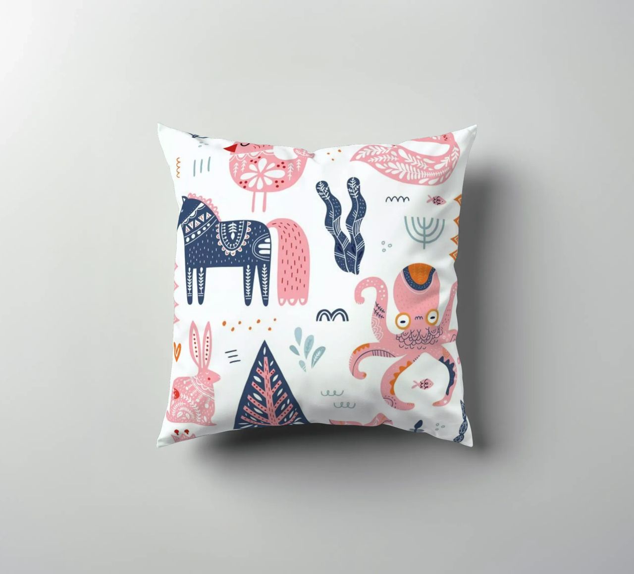 Patchwork Animals decorative cushion by Little Flourishes