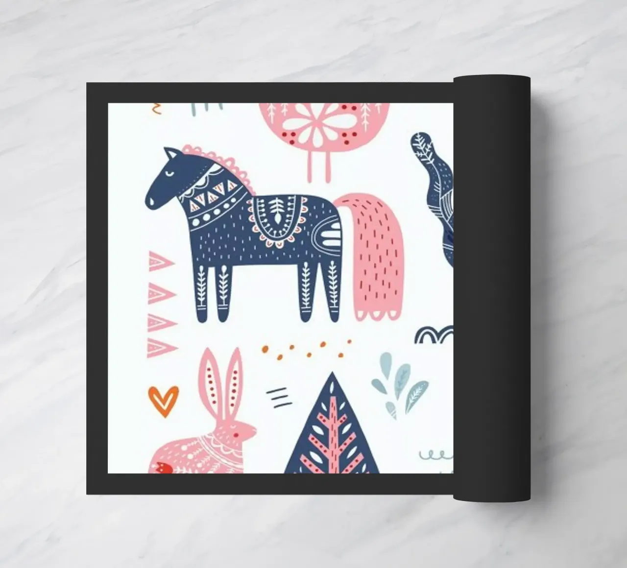 Patchwork Animals Fußmatte von Little Flourishes