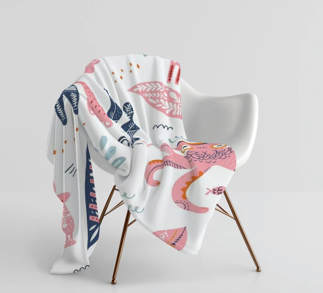 Patchwork Animals fleece blanket by Little Flourishes