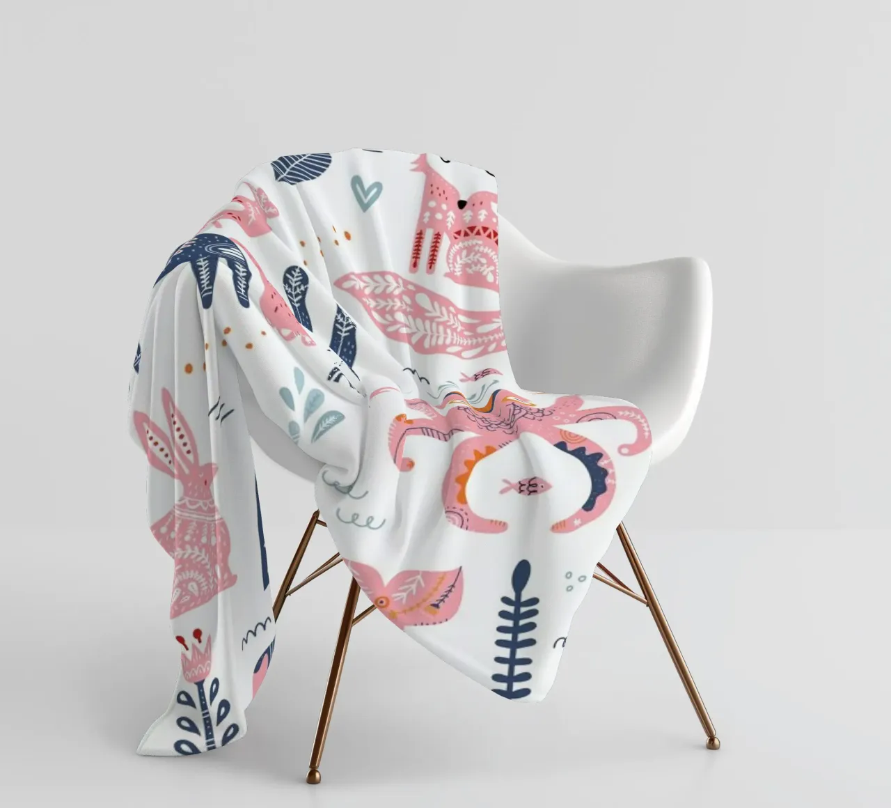 Patchwork Animals coperta in pile da Little Flourishes