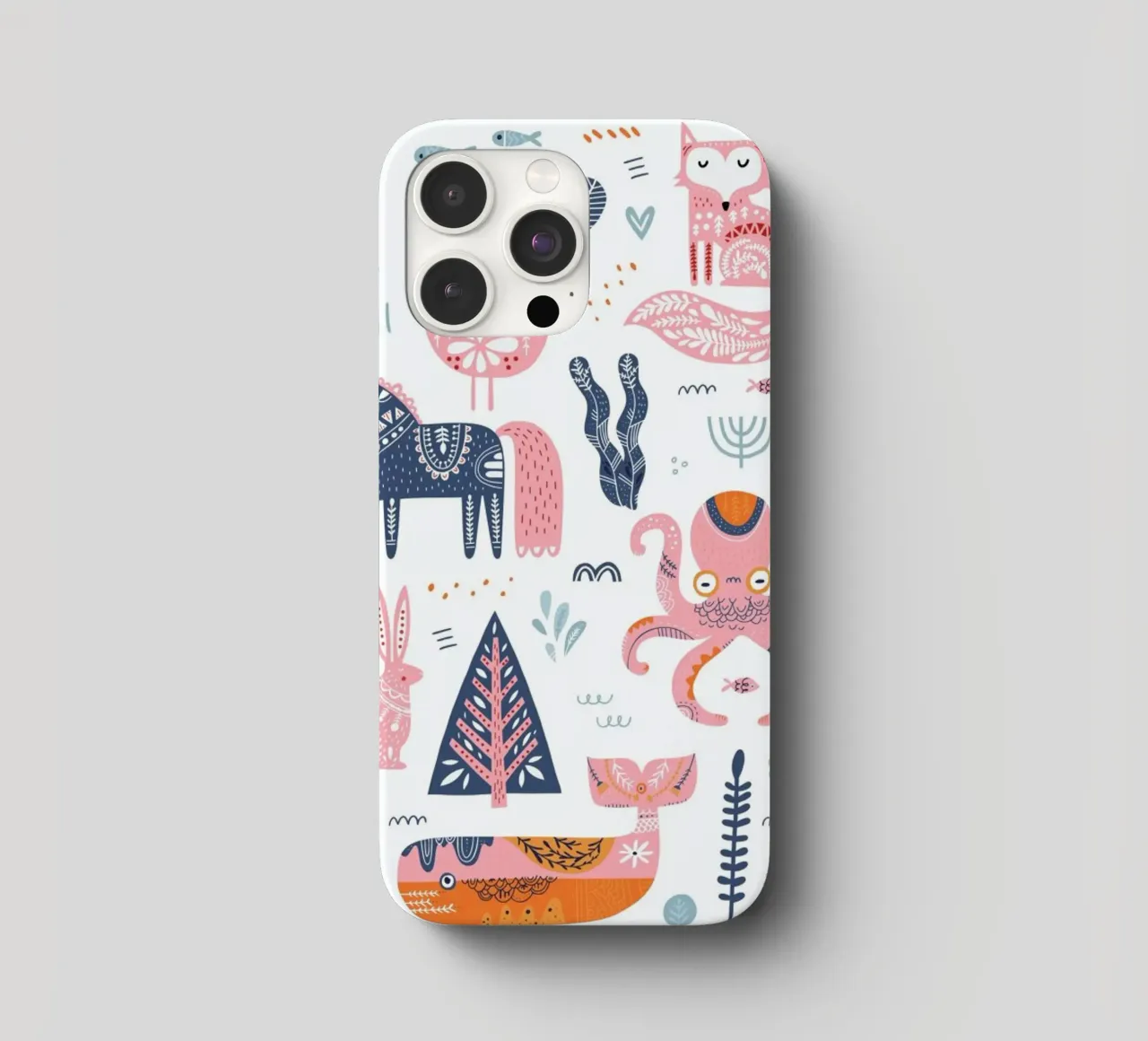 Patchwork Animals iphone case by Little Flourishes