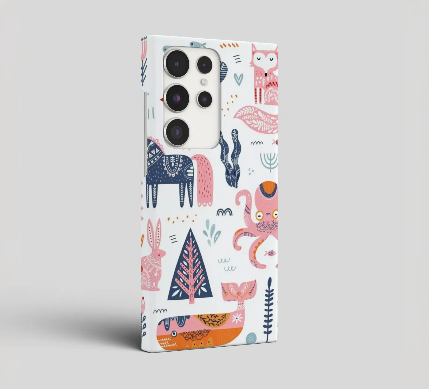 Patchwork Animals Samsung Hülle von Little Flourishes