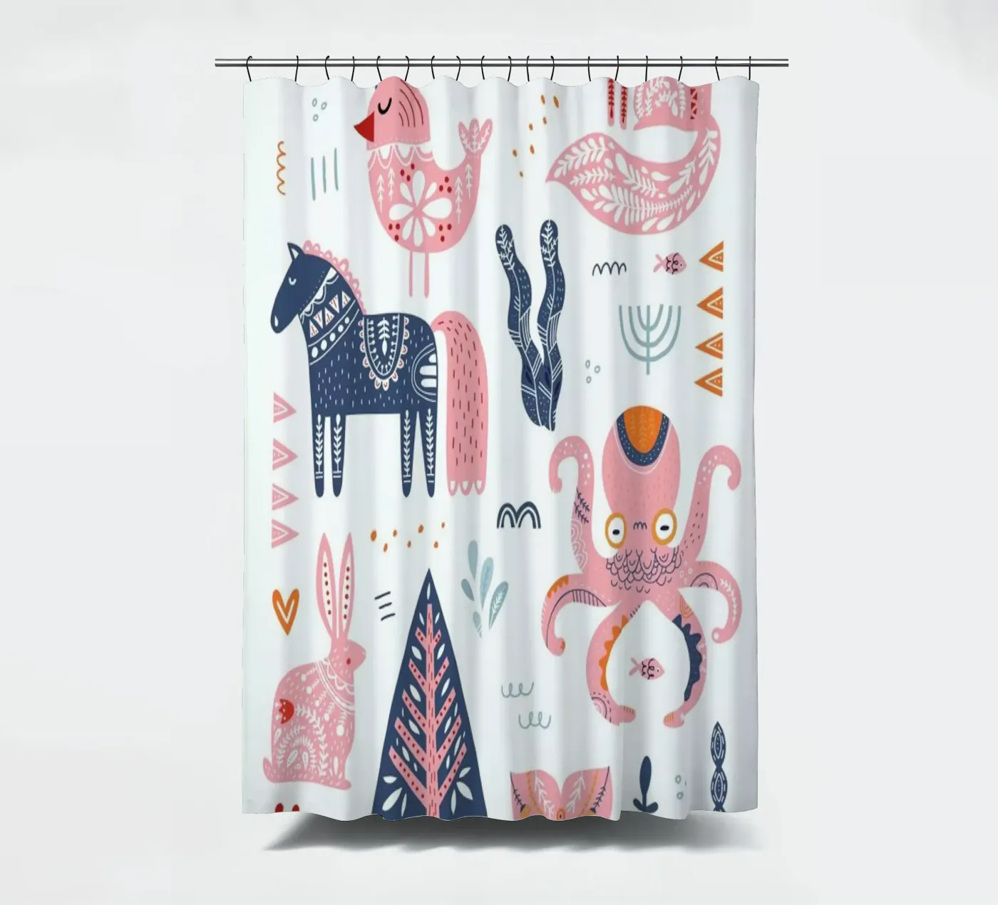 Patchwork Animals Duschvorhang von Little Flourishes