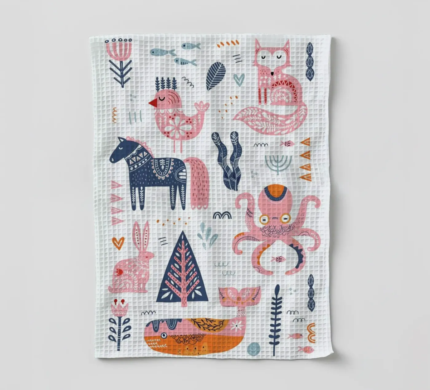 Patchwork Animals canovaccio da cucina da Little Flourishes
