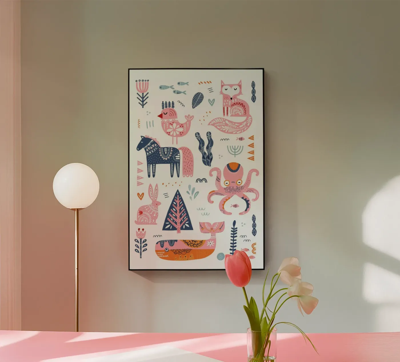 Patchwork Animals plexiglas de Little Flourishes