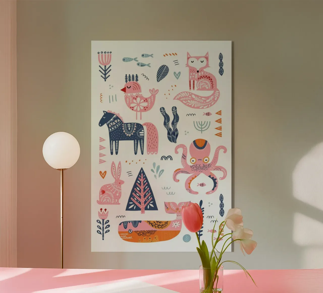 Patchwork Animals plexiglass da Little Flourishes