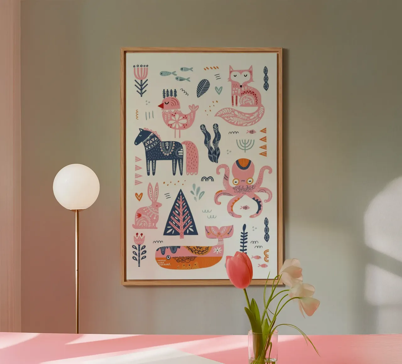 Patchwork Animals alluminio dibond da Little Flourishes