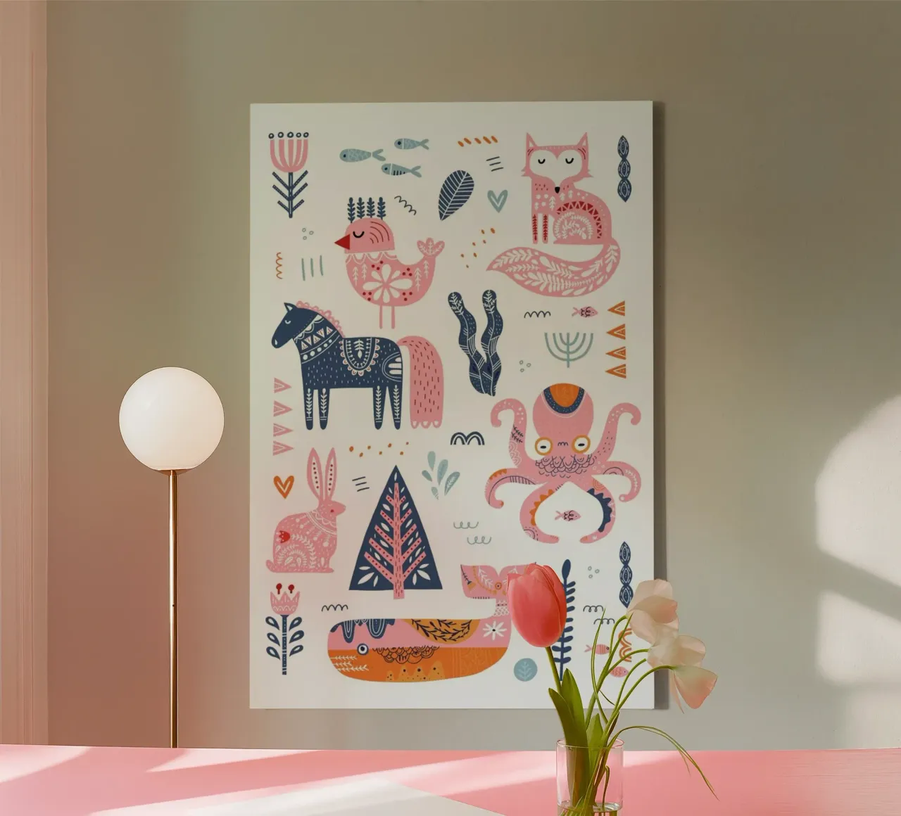 Patchwork Animals toile de Little Flourishes