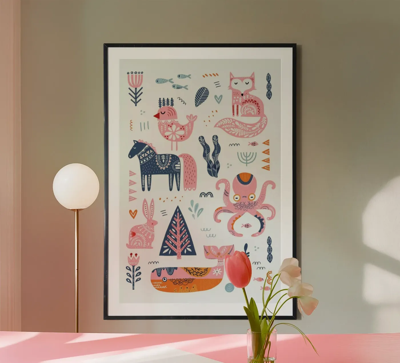 Patchwork Animals poster de Little Flourishes