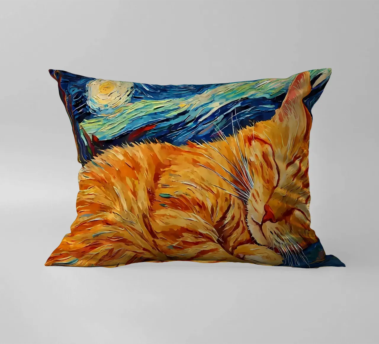 Gatto arancione che dorme cuscino da Adrian Patel