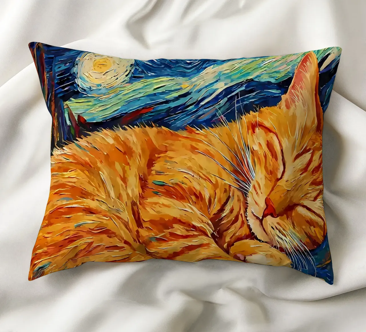 Gatto arancione che dorme cuscino da Adrian Patel