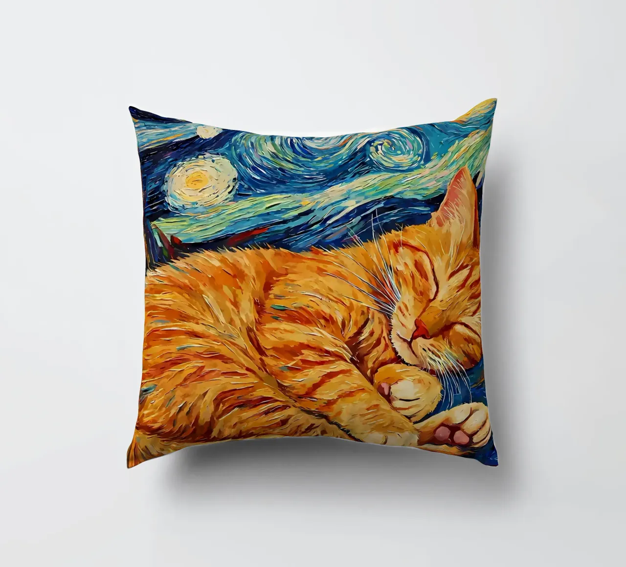 Gatto arancione che dorme cuscino da Adrian Patel