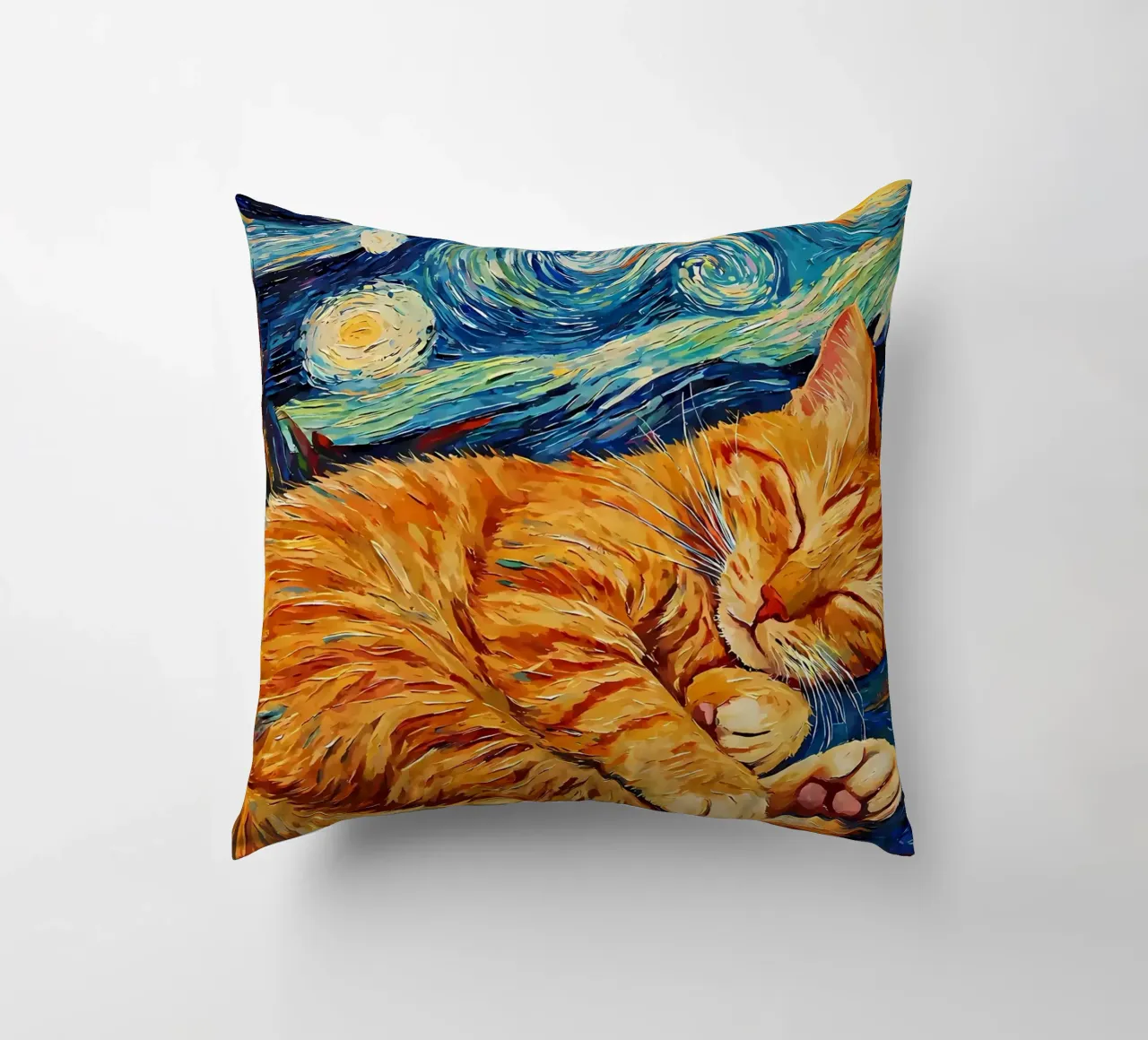 Gatto arancione che dorme cuscino da Adrian Patel