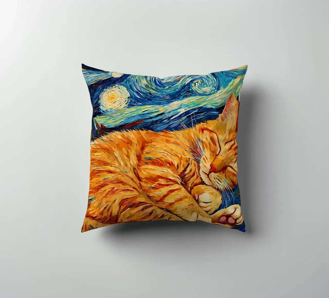 Gatto arancione che dorme cuscino da Adrian Patel