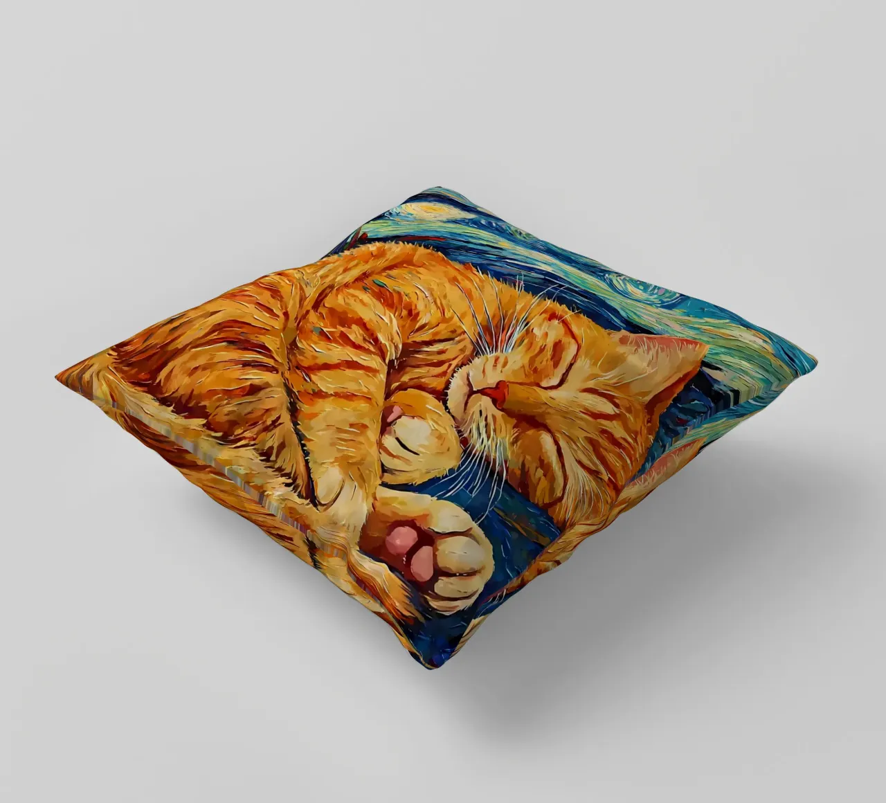 Gatto arancione che dorme cuscino da Adrian Patel