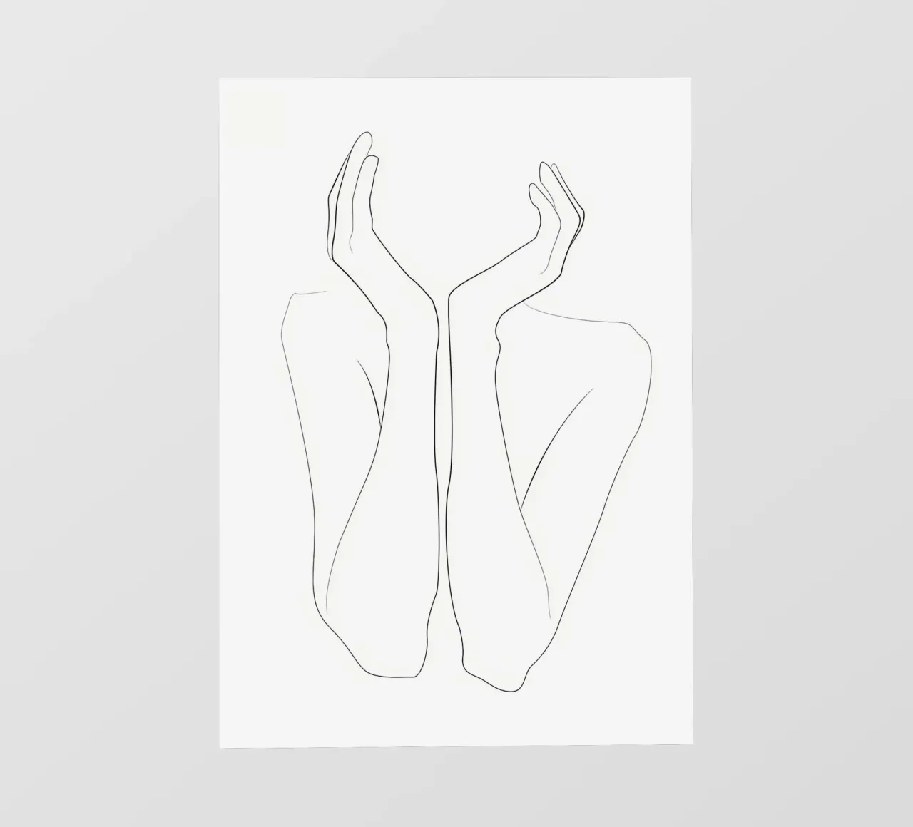 Hands on face lineart pvc cover by Aiden Garcia