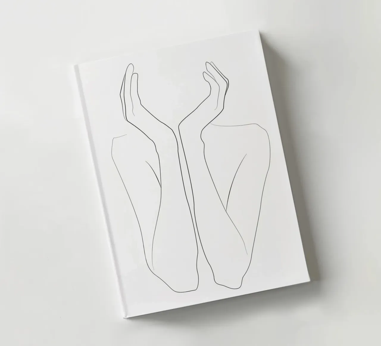 Hands on face lineart notebook by Aiden Garcia