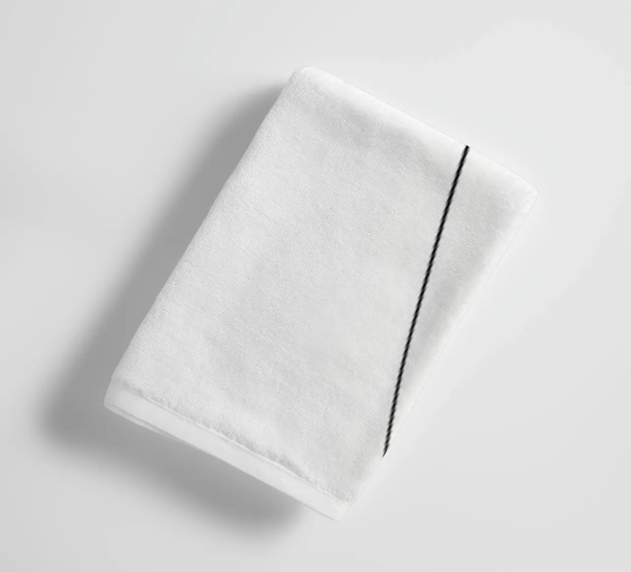 Hands on face lineart towel by Aiden Garcia