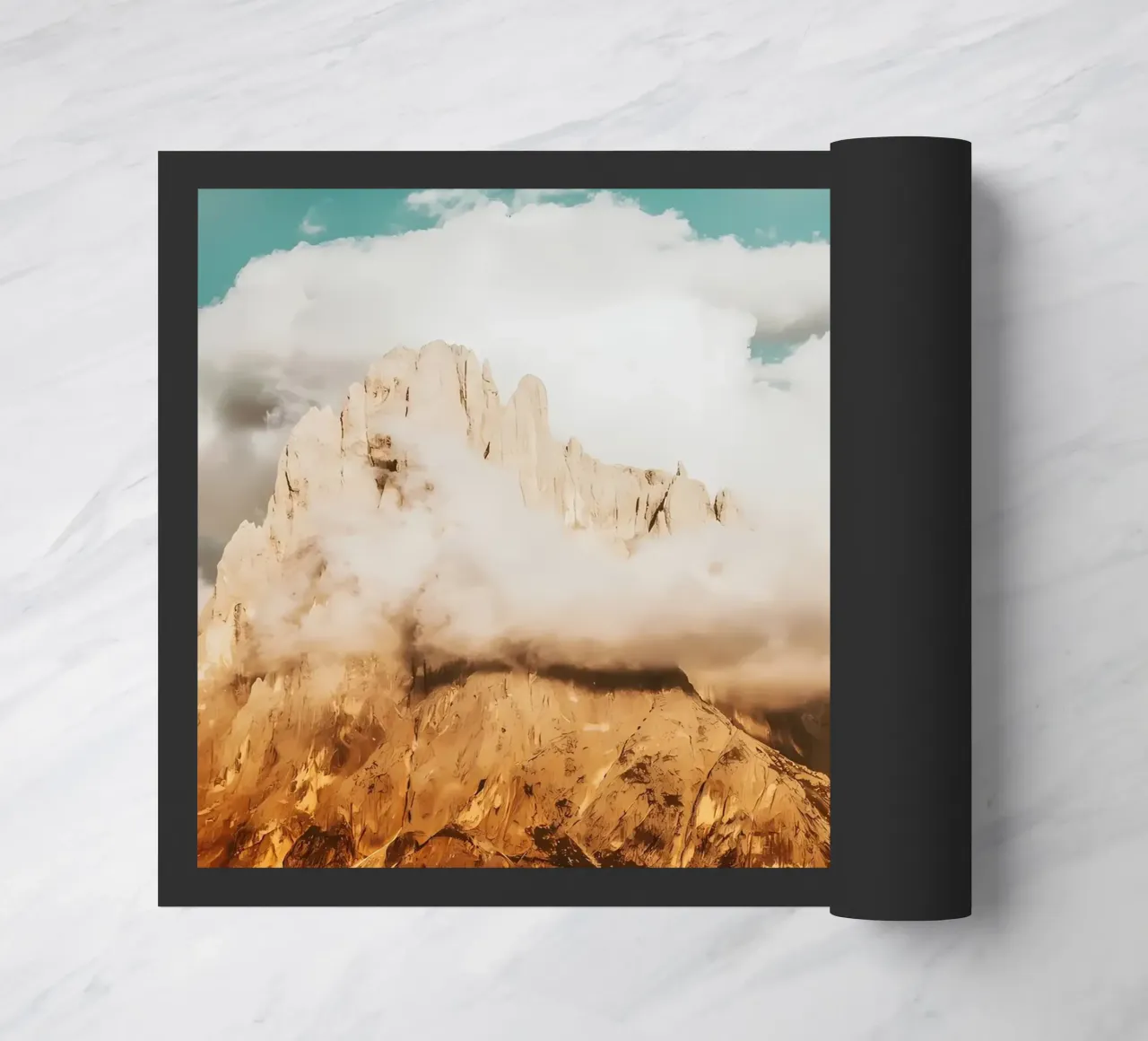 CLOUDY MOUNTAINS doormat by Matthew Katz
