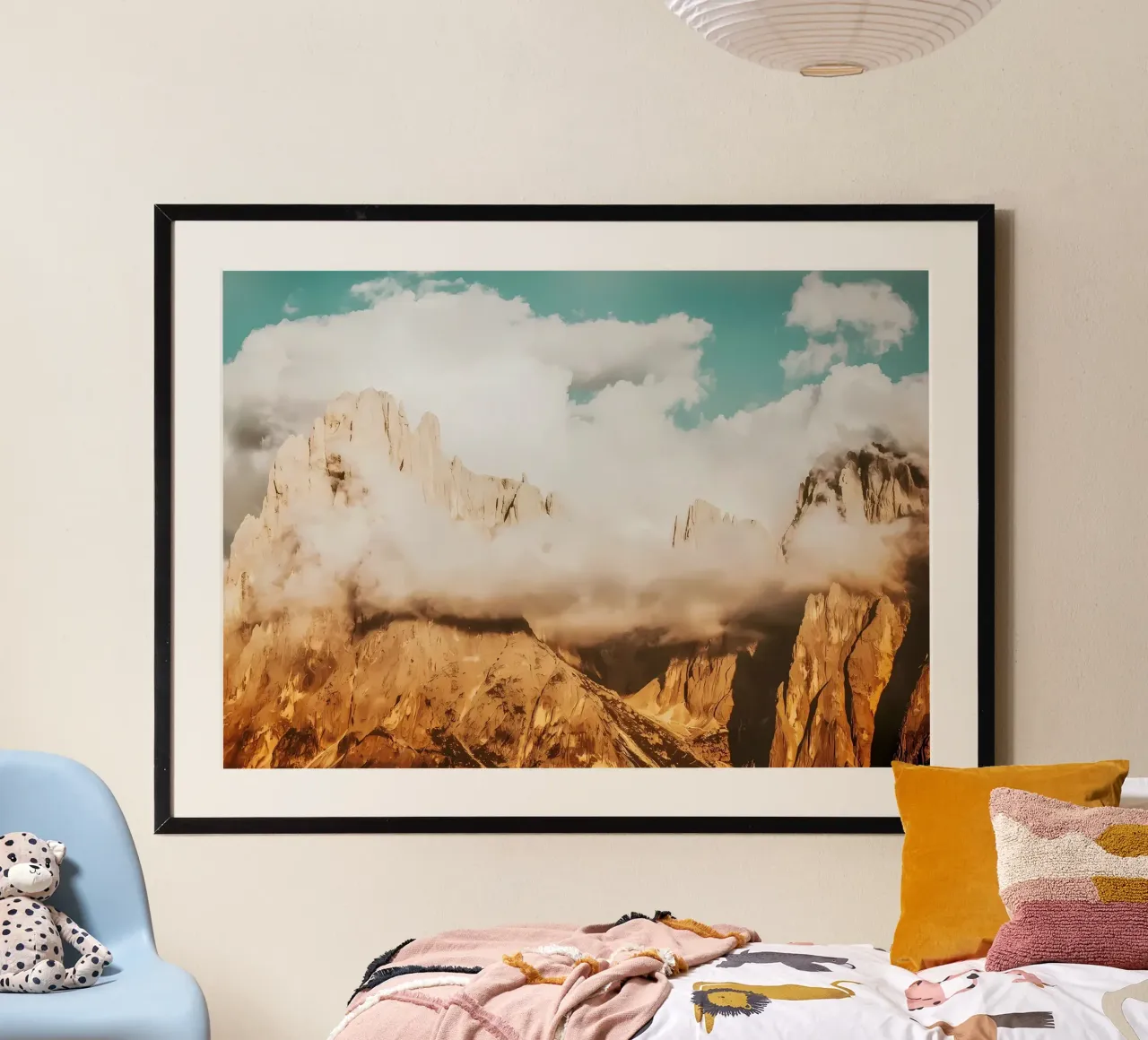 CLOUDY MOUNTAINS poster van Matthew Katz