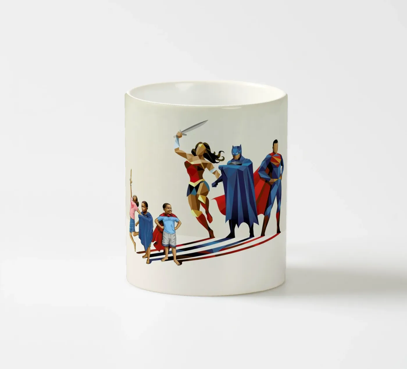 Super Shadows Trinity ceramic mug by Jason Ratliff