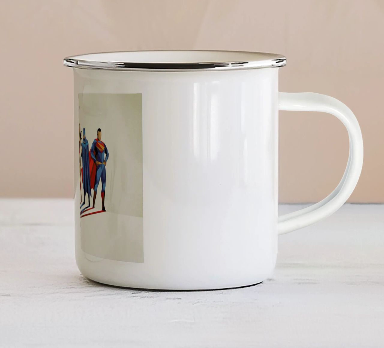 Super Shadows Trinity enamel mug by Jason Ratliff