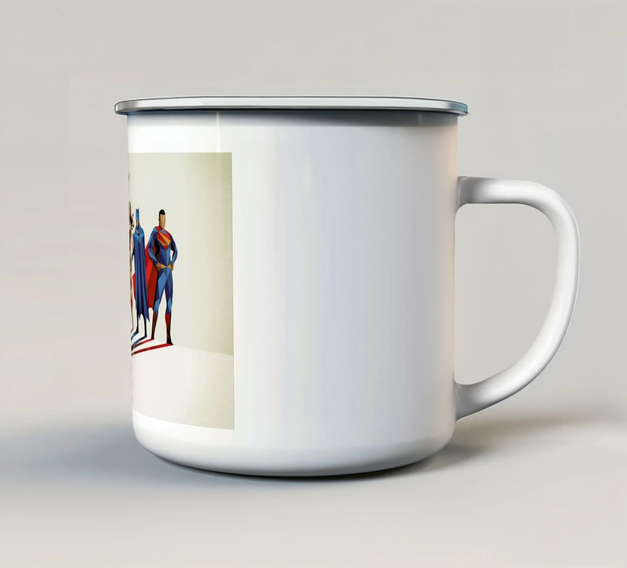 Super Shadows Trinity enamel mug by Jason Ratliff
