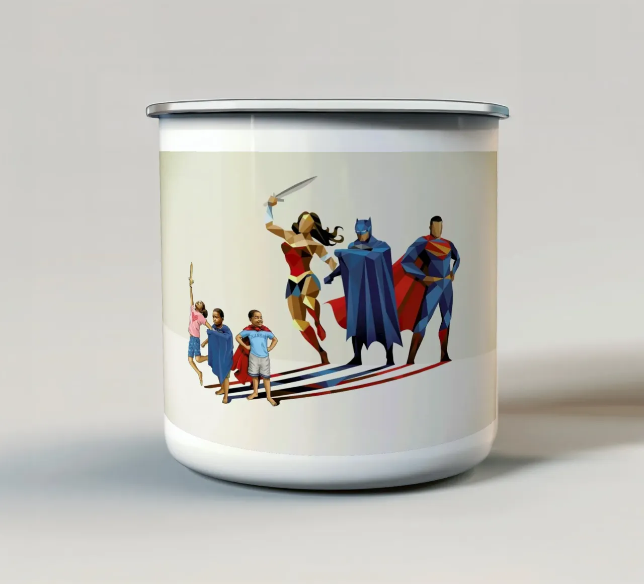 Super Shadows Trinity taza de esmalte de Jason Ratliff