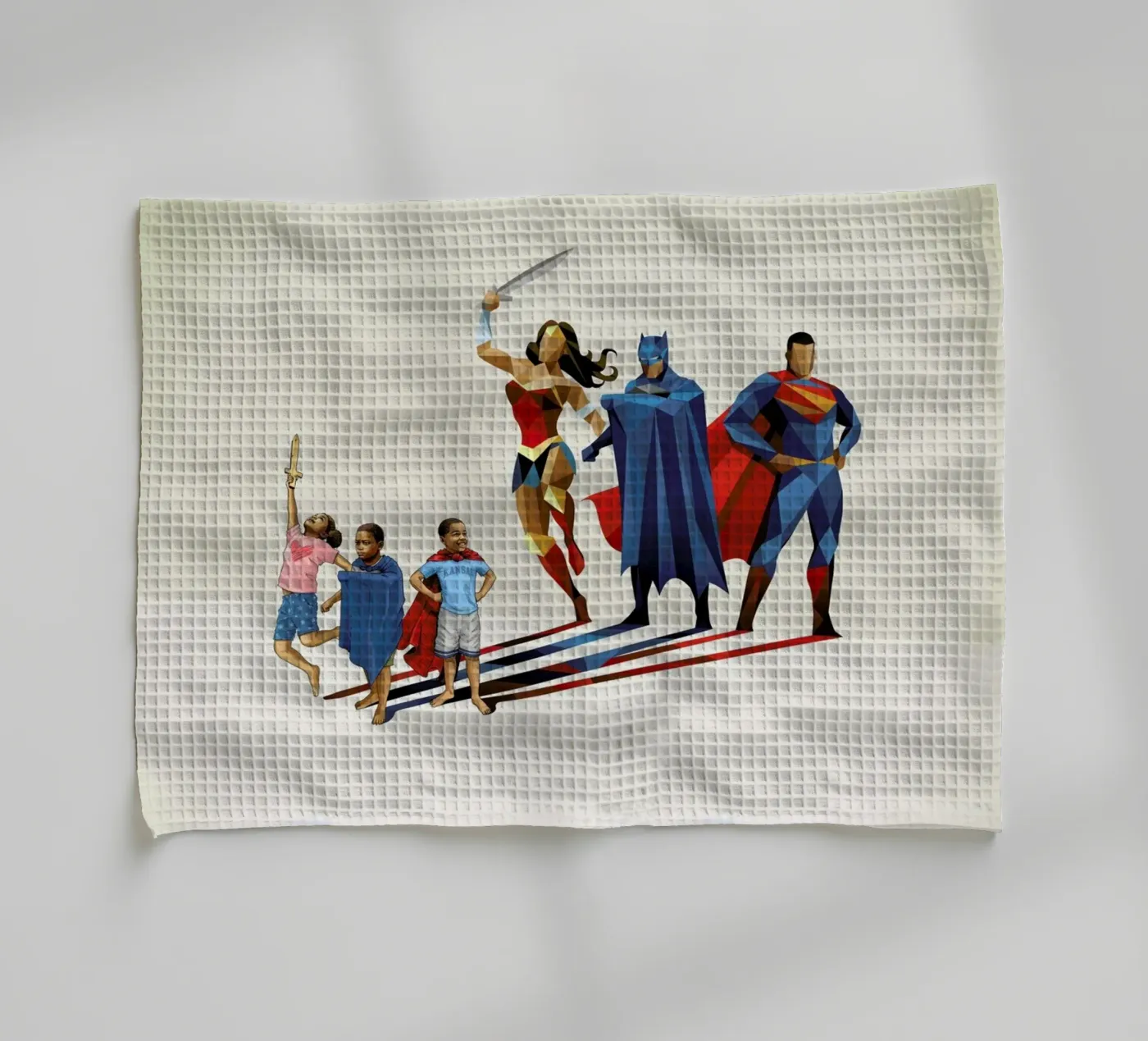 Super Shadows Trinity Geschirrtuch von Jason Ratliff