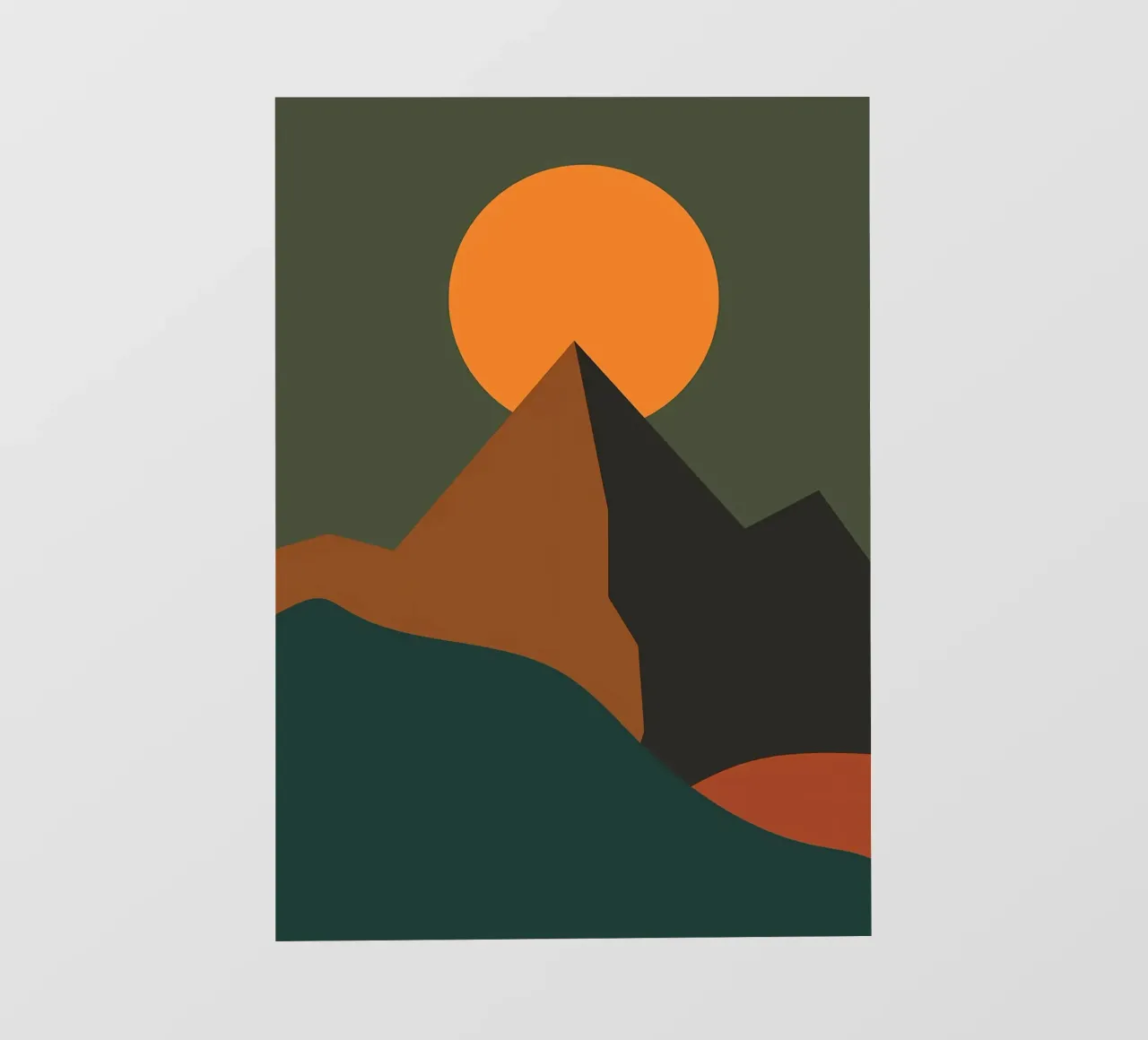 Green mountain with Sun photo wallpaper by Bartosz Powalka