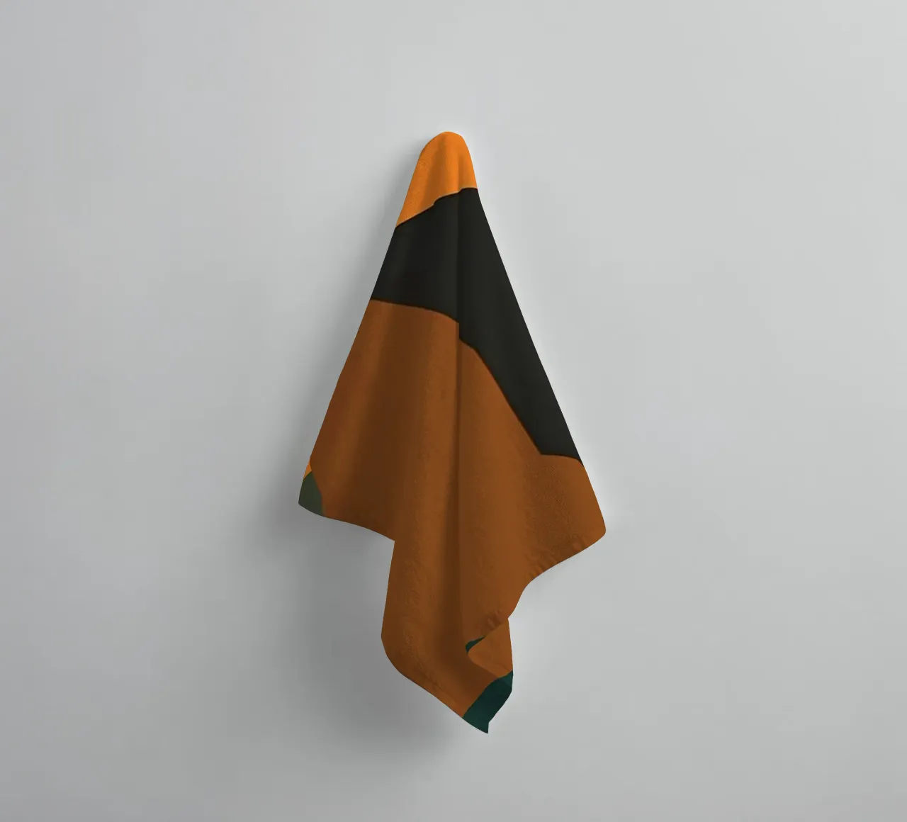 Green mountain with Sun towel by Bartosz Powalka
