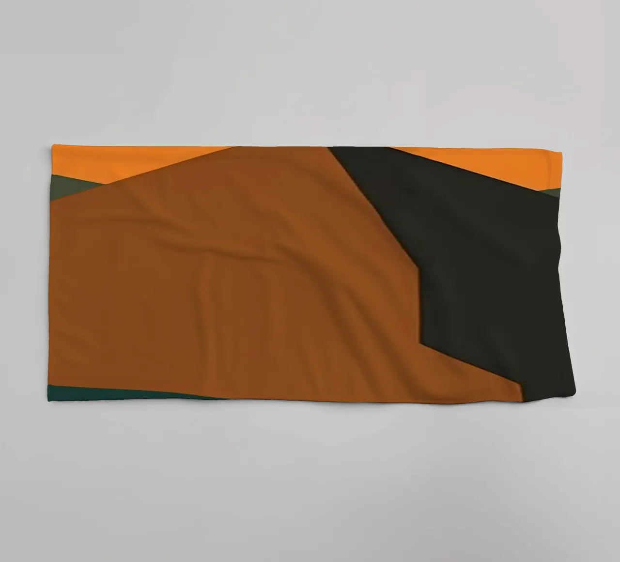Green mountain with Sun towel by Bartosz Powalka