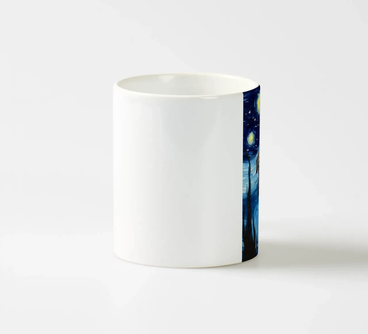 Cane carlino Notte stellata tazza in ceramica da Adrian Patel