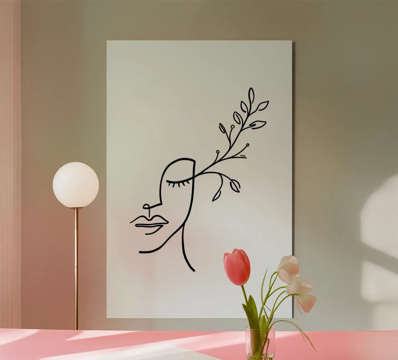Eyelashes Bloom alluminio dibond da Ninhol