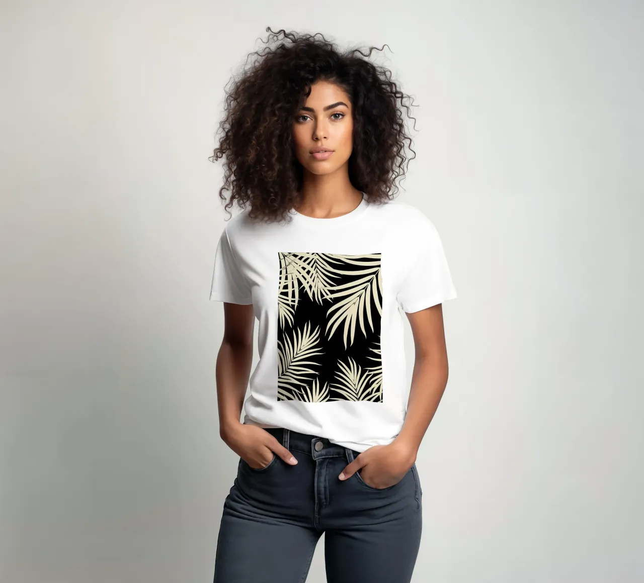 Modello di foglie di palma 9 t-shirt da Nicholas Campbell