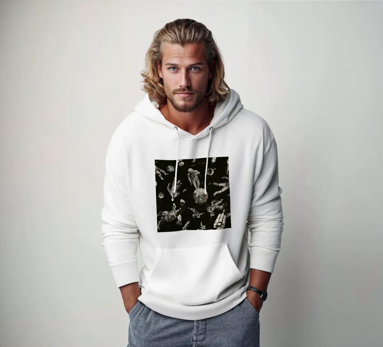 Infinity Space Print felpa con cappuccio da Matheus Lopes Castro